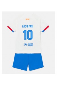 Barcelona Ansu Fati #10 Babytruitje Uit tenue Kind 2023-24 Korte Mouw (+ Korte broeken)